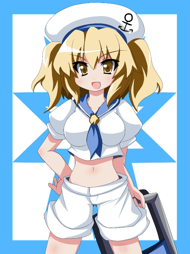 Sailor girl sailor outfit suitcase free wallpaper - medium preview image