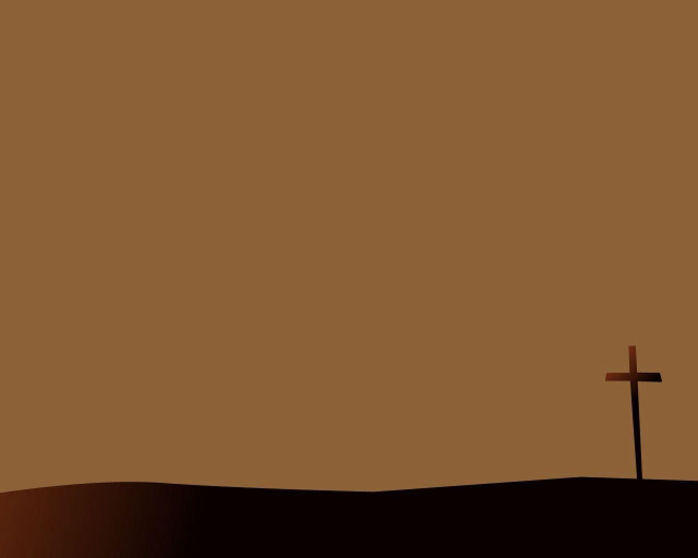 Cross hill sky brown clouds free wallpaper - medium preview image
