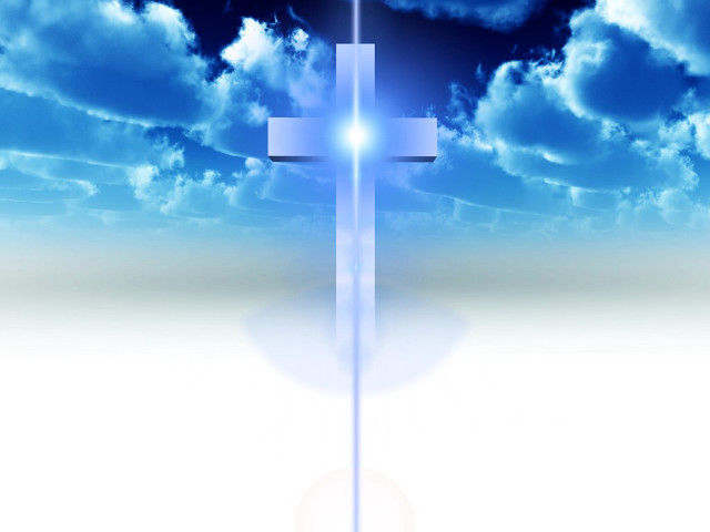 Cross blue sky clouds bright free wallpaper - medium preview image