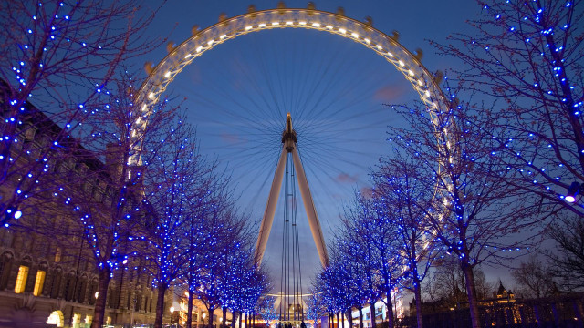 Ferris wheel lit up night #2 free wallpaper - medium preview image