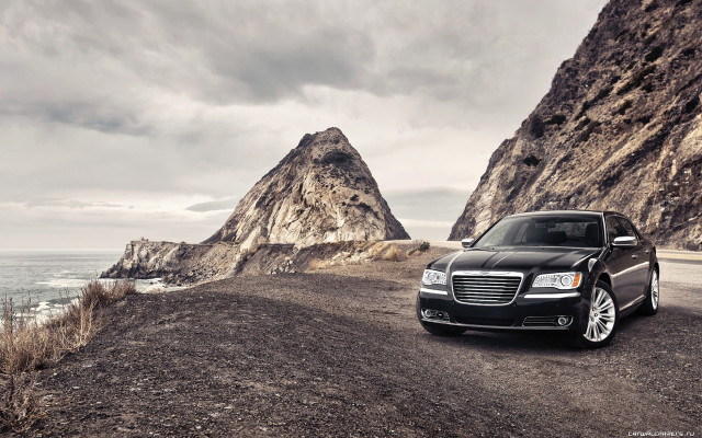 Black car mountain range water #2 free wallpaper - medium preview image