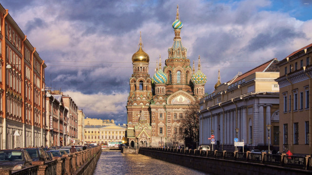 Street church background cars parked free wallpaper - medium preview image