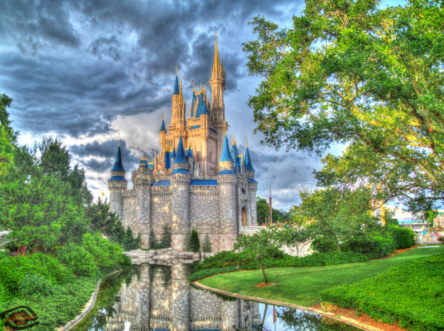 Castle reflection water trees surrounding #2 free wallpaper - medium preview image
