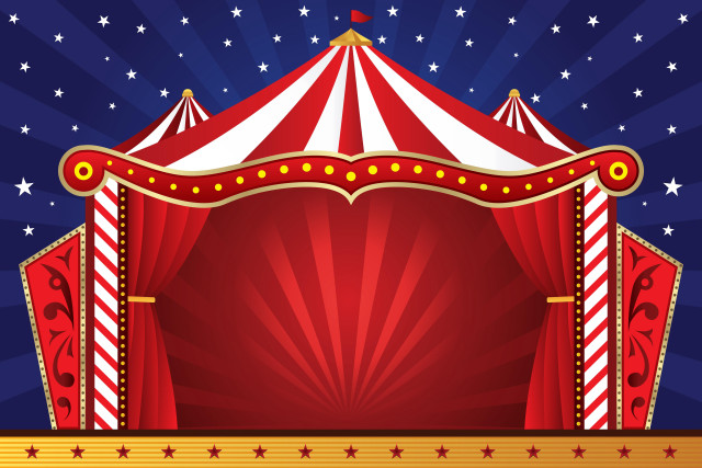 Circus tent red white stars free wallpaper - medium preview image