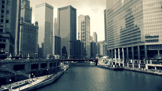 River city buildings bridge skyline free wallpaper - medium preview image