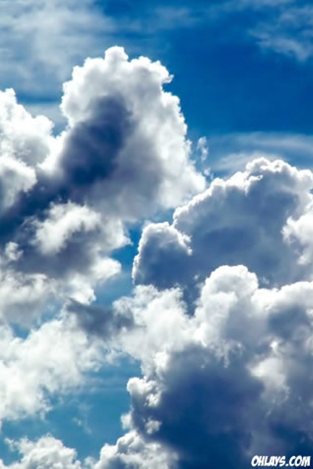Plane flying blue cloudy sky #2 free wallpaper - medium preview image