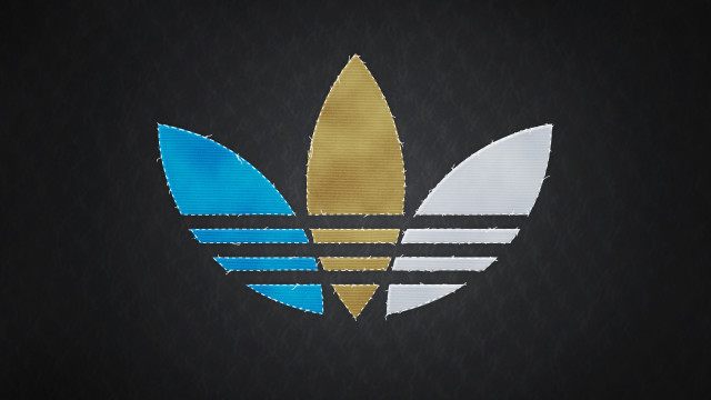 Black background gold blue adidas free wallpaper - medium preview image