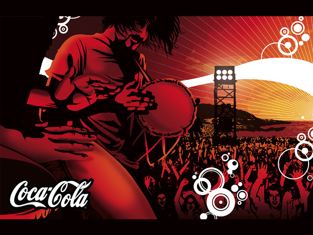Man holding heart crowd coca free wallpaper - medium preview image