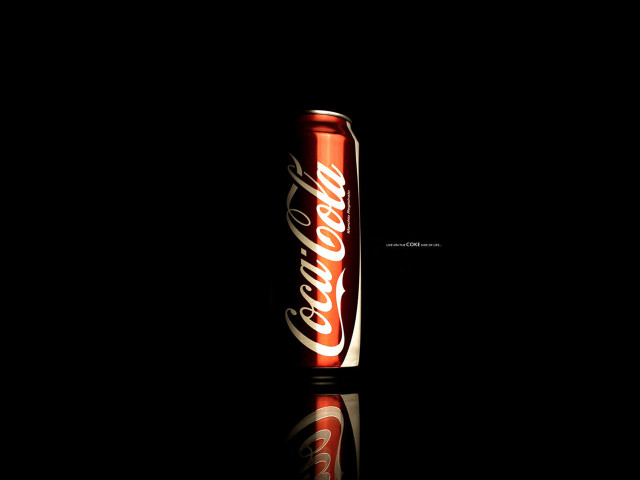 Coca cola can black background free wallpaper - medium preview image