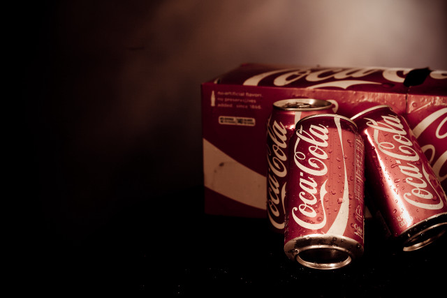 Coca cola box cans table free wallpaper - medium preview image