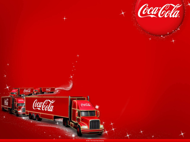 Coca cola truck driving red free wallpaper - medium preview image