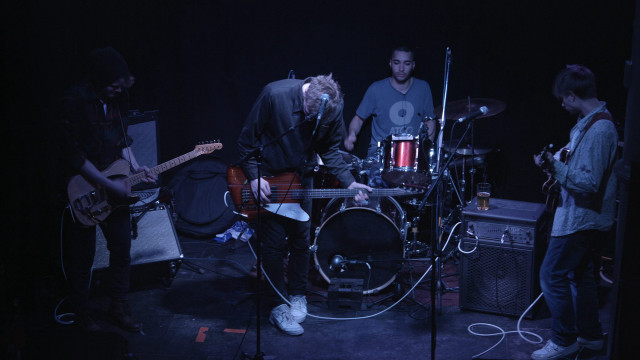 Group musicians stage instrument microphones free wallpaper - medium preview image