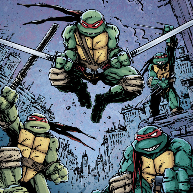 Teenage ninja jump ninjas shoulders free wallpaper - medium preview image