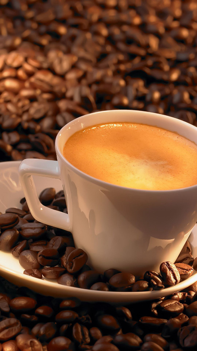 Coffee cup saucer coffee beans #2 free wallpaper - medium preview image