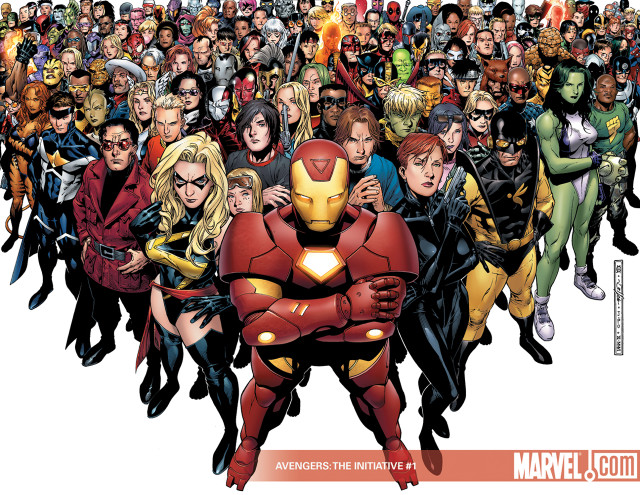 Avengers group crowd arms around free wallpaper - medium preview image