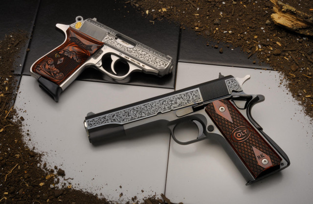 Guns tile floor dirt surrounding free wallpaper - medium preview image