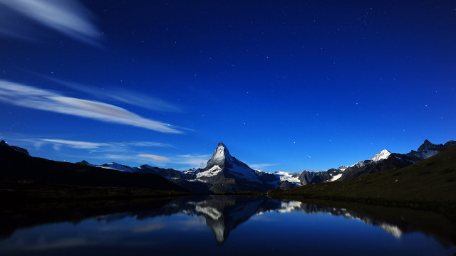 Mountain lake night sky stars #2 free wallpaper - medium preview image