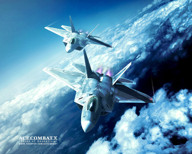 Fighter jets flying above clouds #2 free wallpaper - medium preview image