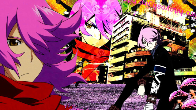 Anime group pink purple characters free wallpaper - medium preview image