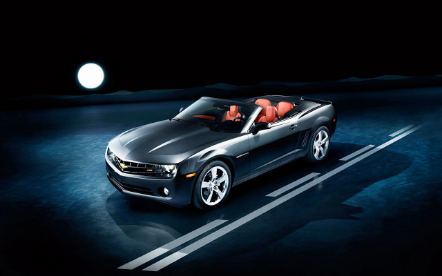 Silver convertible night fullmoon planet free wallpaper - medium preview image