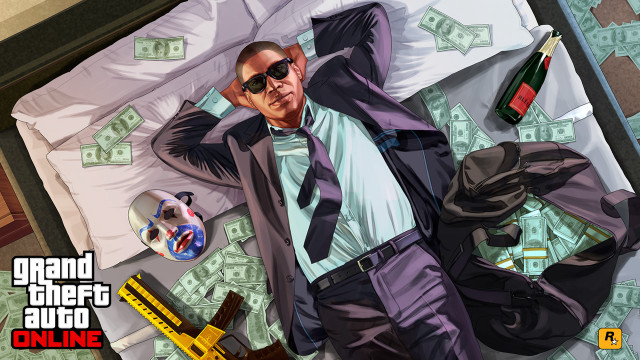 Man bed money gun laying free wallpaper - medium preview image