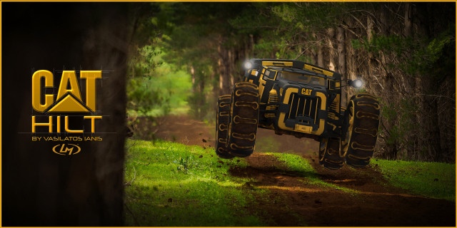 Yellow truck woods trail trees free wallpaper - medium preview image