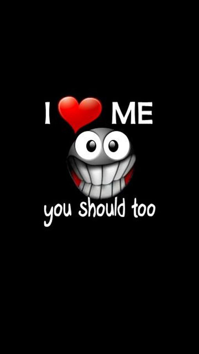 Black background red heart smile free wallpaper - medium preview image