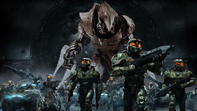 Soldiers tunnel giant robot background free wallpaper - medium preview image