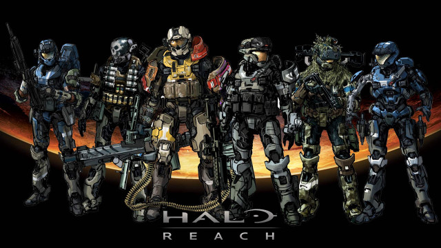 Halo reach uniforms group guns free wallpaper - medium preview image