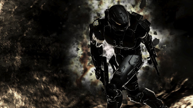 Sci fi space suit gun free wallpaper - medium preview image