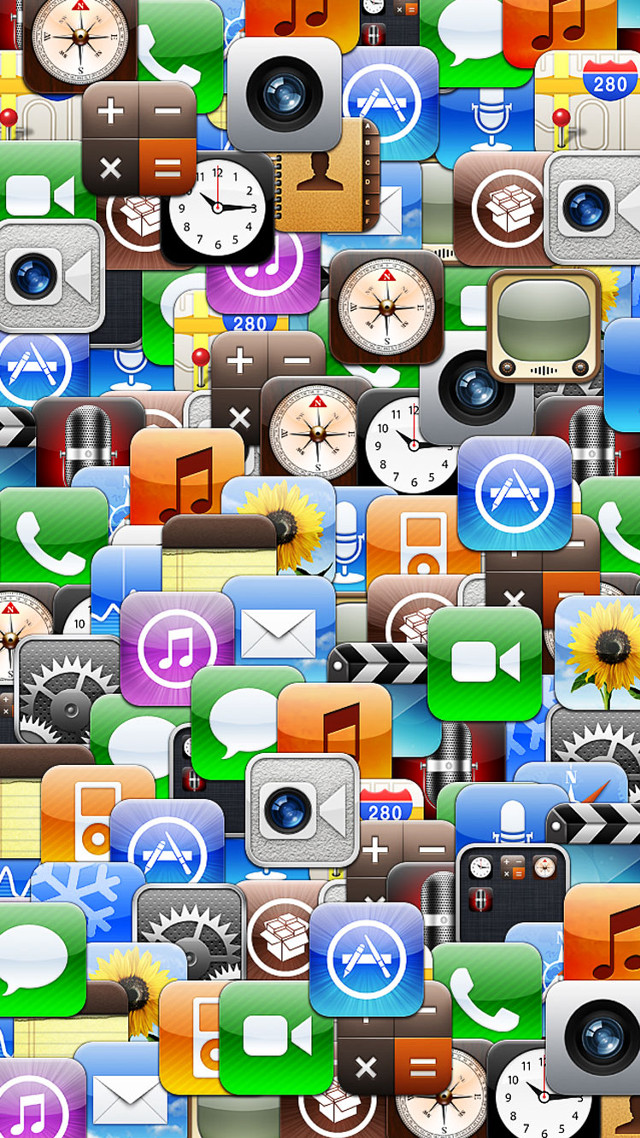 App icons grouped pattern variety free wallpaper - medium preview image