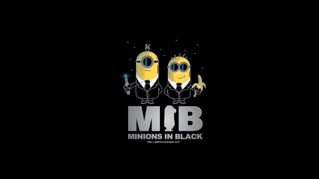 Minions suits holding knife funny free wallpaper - medium preview image