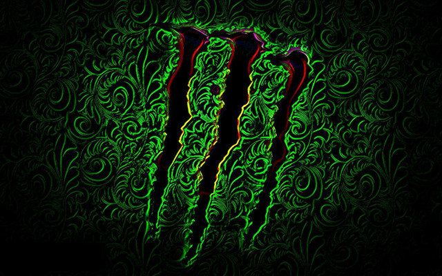 Green black monster logo black free wallpaper - medium preview image