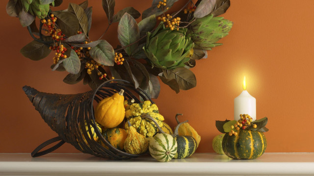Candle fruit vegetables mantle pumpkin #2 free wallpaper - medium preview image