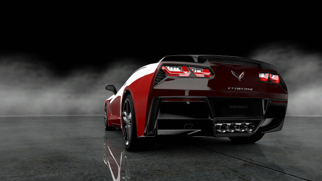 Red sports car dark room #71 free wallpaper - medium preview image