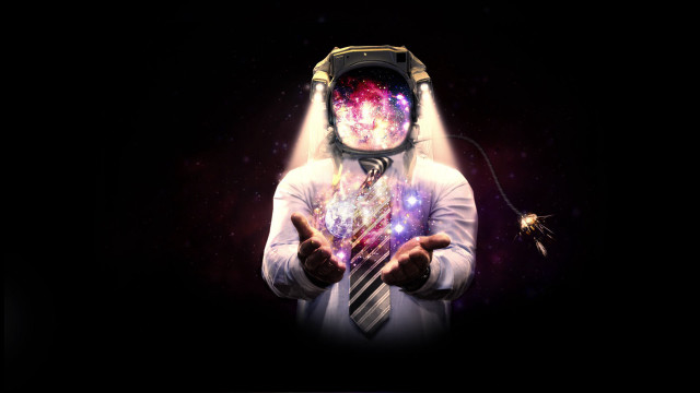 Man space suit tie headpiece free wallpaper - medium preview image