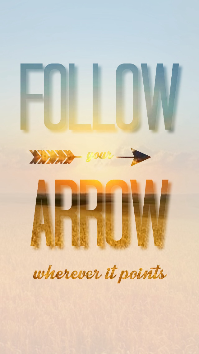 Follow arrow quote field sky free wallpaper - medium preview image