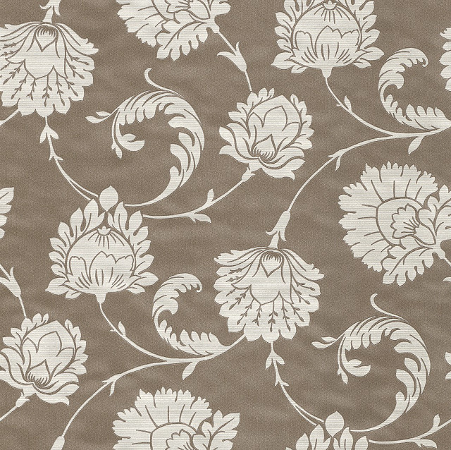 Brown white floral pattern white free wallpaper - medium preview image