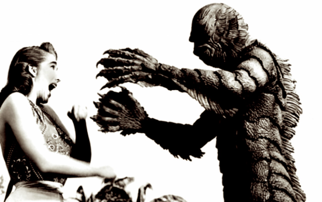Woman godzilla statue field grass free wallpaper - medium preview image