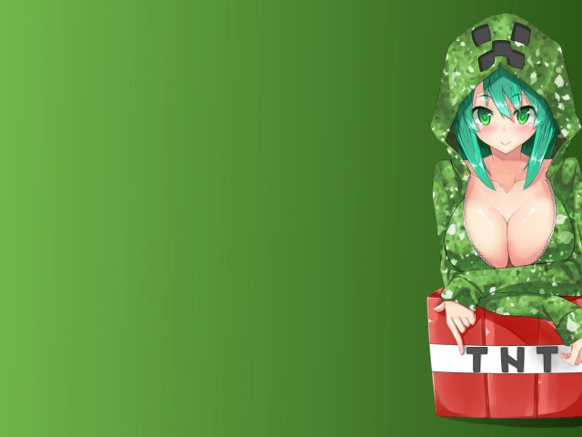 Cartoon character red box green free wallpaper - medium preview image