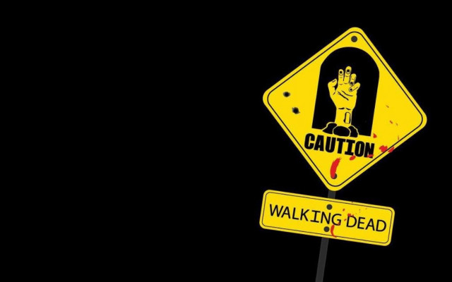 Yellow caution sign hand warning free wallpaper - medium preview image