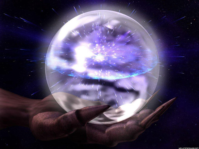Hand crystal ball purple blue free wallpaper - medium preview image