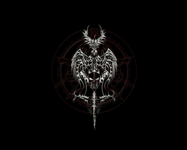 Black white demon sword demon free wallpaper - medium preview image