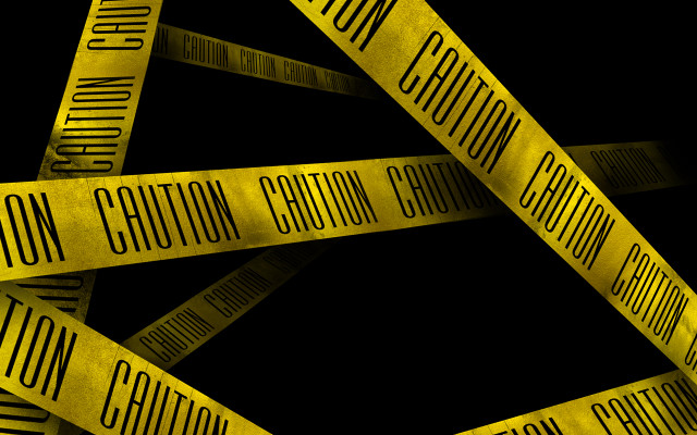 Caution tapes triangle black background free wallpaper - medium preview image