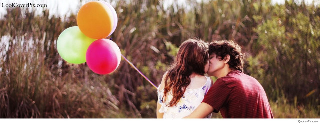 Couple kissing balloons field grass free wallpaper - medium preview image