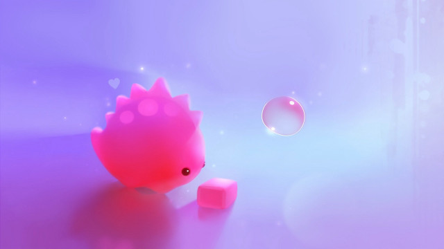 Pink toy crown bubbles air free wallpaper - medium preview image