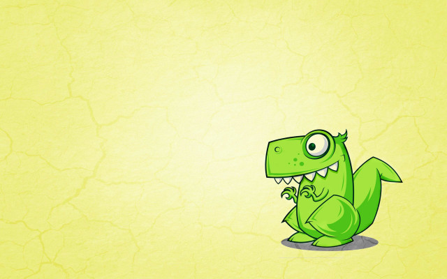 Cartoon dinosaur big grin happy free wallpaper - medium preview image