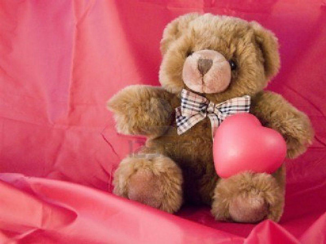 Teddy bear bow tie heart free wallpaper - medium preview image