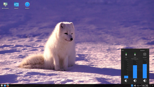 Polar bear snow purple background free wallpaper - medium preview image