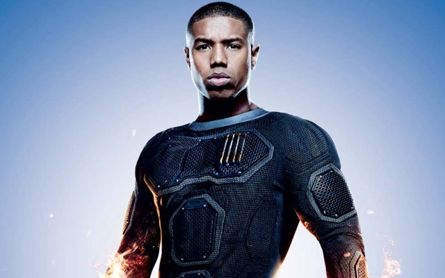 Futuristic man flames suit shoulders free wallpaper - medium preview image